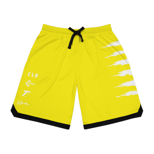 SOL SICK PRINT BASKETBALL SHORTS YELLOW/WHITE