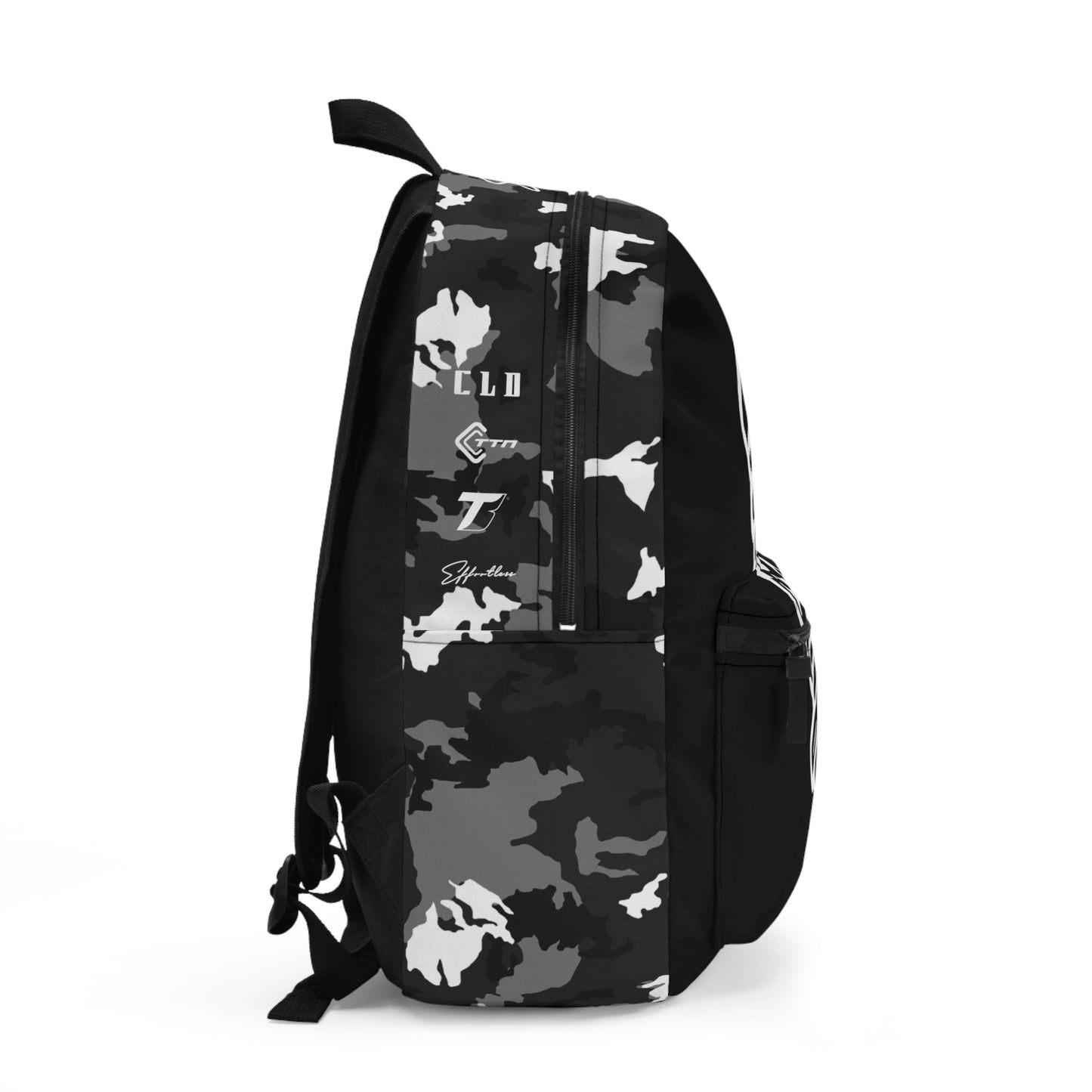CAMOSIDE GREY T4 PRINT BACKPACK BAG GREY/WHITE/BLACK - CLD LABEL X GDP