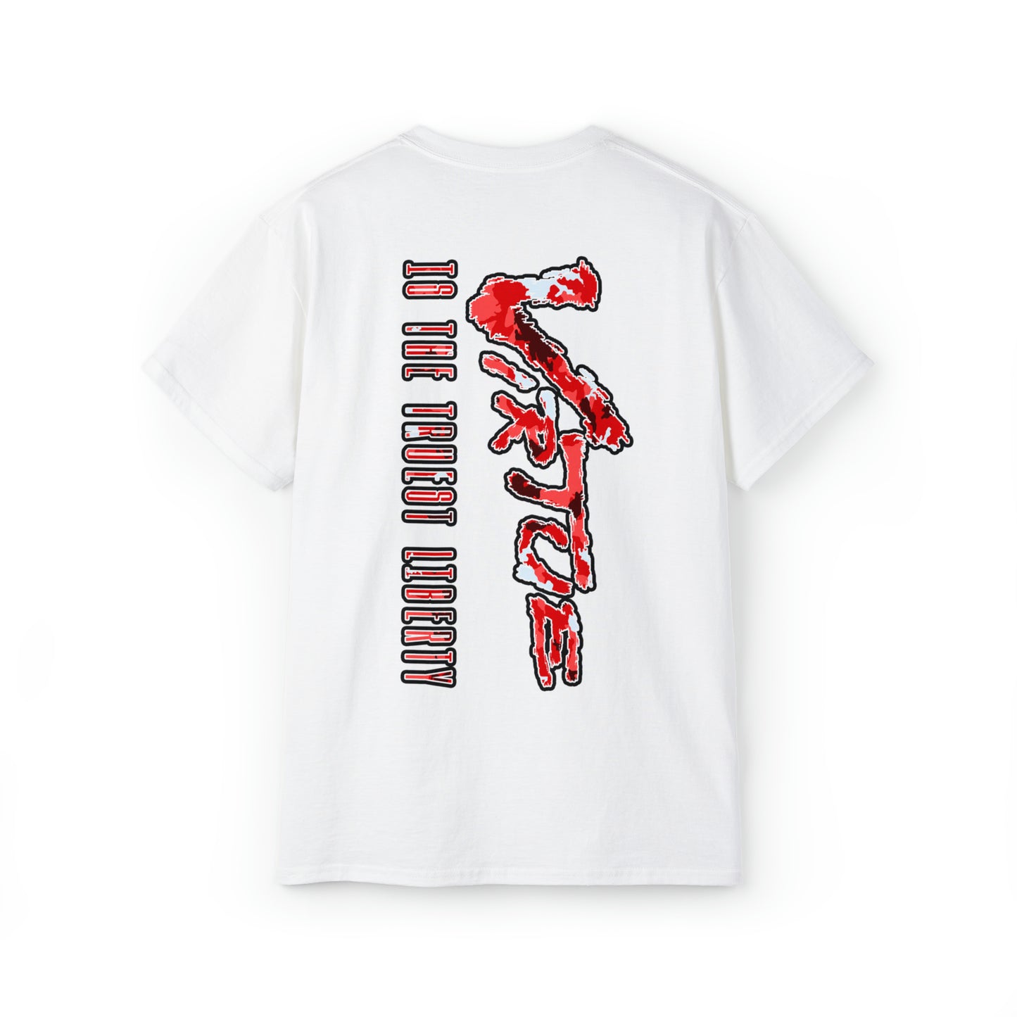 TRUEST VIRTUE TEE T SHIRT SICK V2 PRINT WHITE/RED