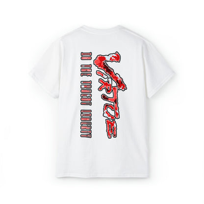 TRUEST VIRTUE TEE T SHIRT SICK V2 PRINT WHITE/RED