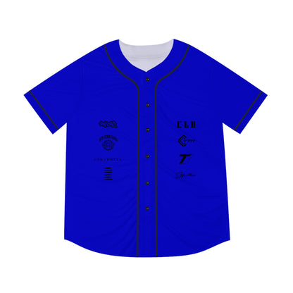 BLU MAGIK SICK PRINT BASEBALL JERSEY BLUE/BLACK