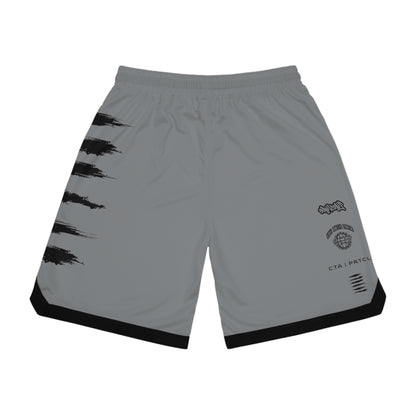 UNCOMMON SICK PRINT BASKETBALL SHORTS DARK GREY/BLACK