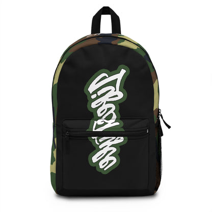 WOODLAND GRN CAMOSIDE PRINT BACKPACK BAG GREEN/WHITE/BLACK/BROWN - CLD LABEL X GDP