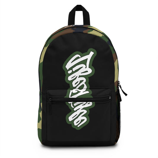 WOODLAND GRN CAMOSIDE PRINT BACKPACK BAG GREEN/WHITE/BLACK/BROWN - CLD LABEL X GDP