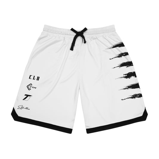 ICE SICK PRINT BASKETBALL SHORTS WHITE/BLACK