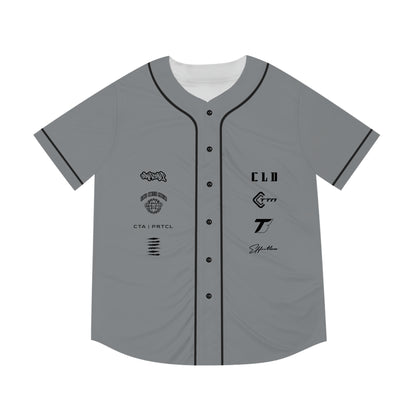 UNCOMMON SICK PRINT BASEBALL JERSEY GREY/BLACK