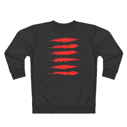 BLD RAVEN SICK PRINT CREWNECK BLACK/RED