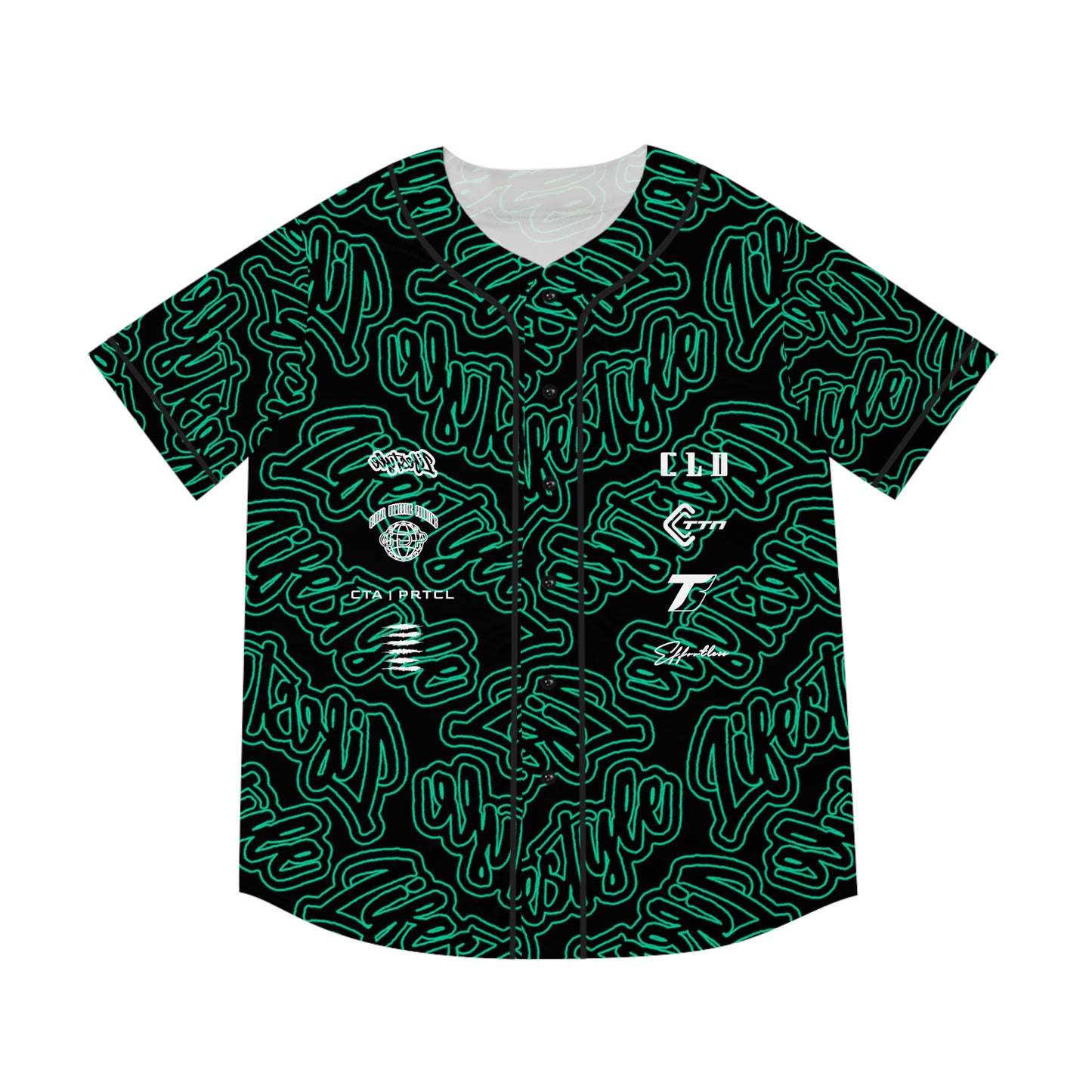 TNT TWENTY3 BASEBALL JERSEY BLACK/TEAL/WHITE
