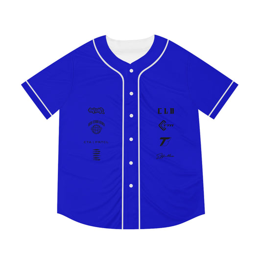 BLU MAGIK SICK PRINT BASEBALL JERSEY BLUE/BLACK