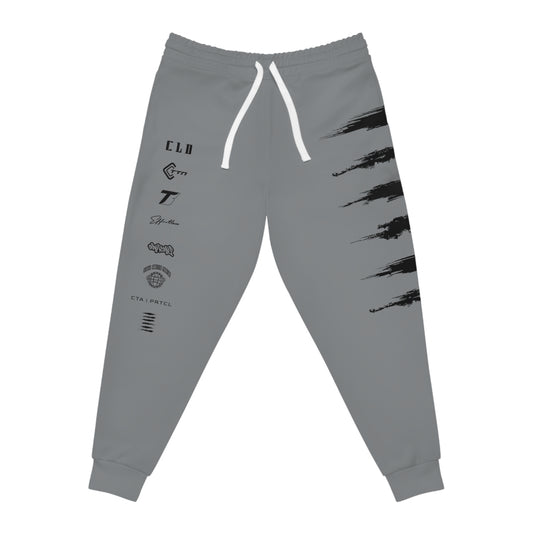 UNCOMMON SICK PRINT TRACKSUIT BOTTOMS DARK GREY/BLACK