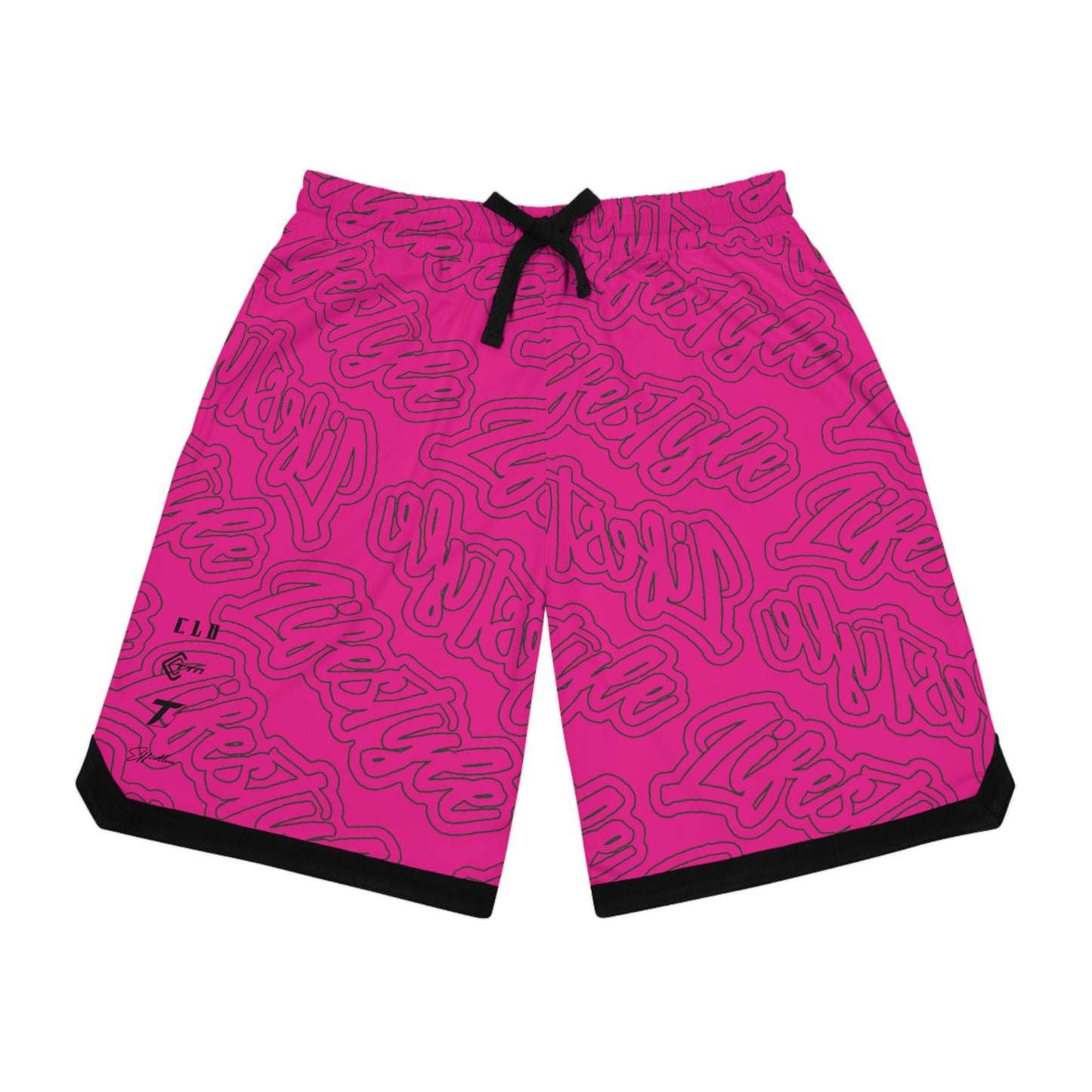 TWENTY3 BASKETBALL SHORTS HOT PINK/BLACK/WHITE