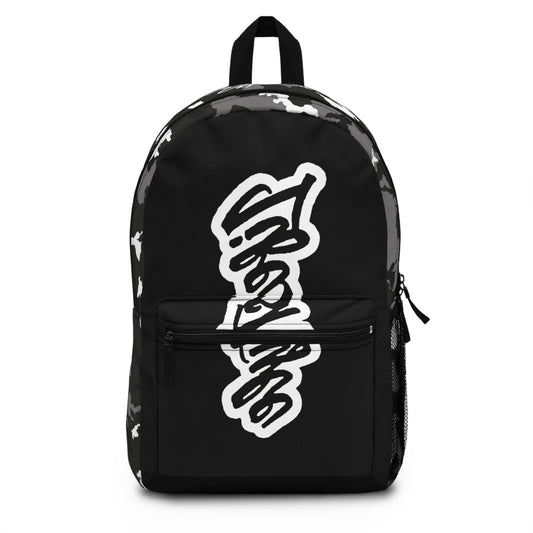 CAMOSIDE GREY T4 PRINT BACKPACK BAG GREY/WHITE/BLACK - CLD LABEL X GDP