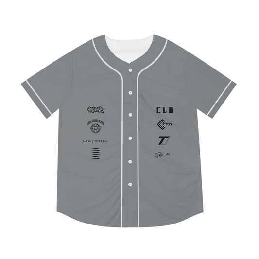 UNCOMMON SICK PRINT BASEBALL JERSEY GREY/BLACK
