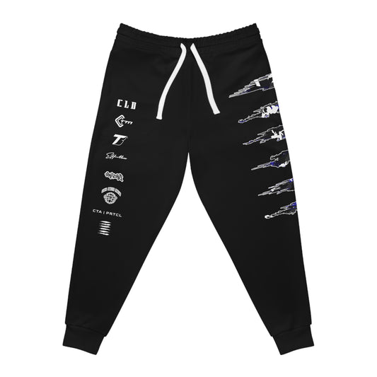 CAMOSIDE KNIGHTS STRP SICK V2 PRINT JOGGERS BOTTOMS BLUE/WHITE/BLACK TRACKSUIT