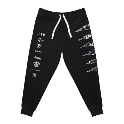 CAMOSIDE KNIGHTS STRP SICK V2 PRINT JOGGERS BOTTOMS BLUE/WHITE/BLACK TRACKSUIT