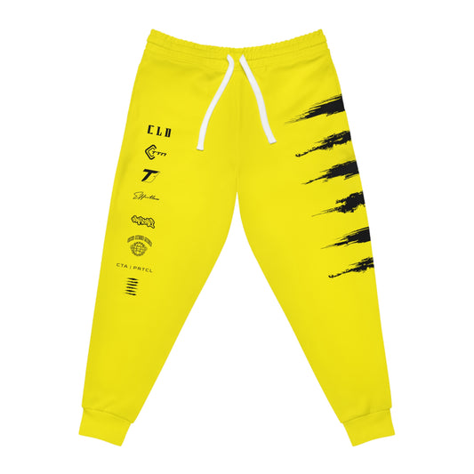 SOL SICK PRINT TRACKSUIT BOTTOMS YELLOW/BLACK