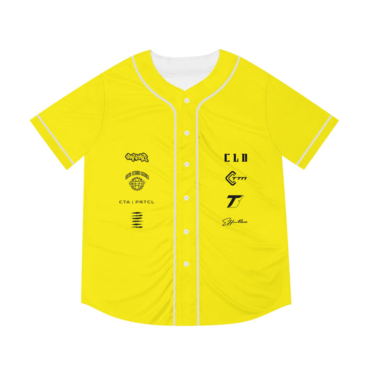 SOL SICK PRINT BASEBALL JERSEY YELLOW/BLACK