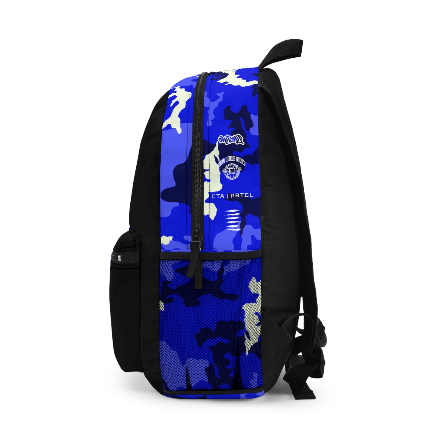 BLUECHEESE T1 CAMOSIDE BLUE PRINT BACKPACK BAG BLUE/WHITE//BLACK - CLD LABEL X GDP