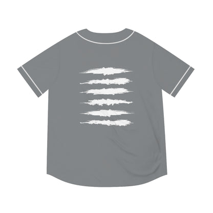 UNCOMMON SICK PRINT BASEBALL JERSEY GREY/WHITE