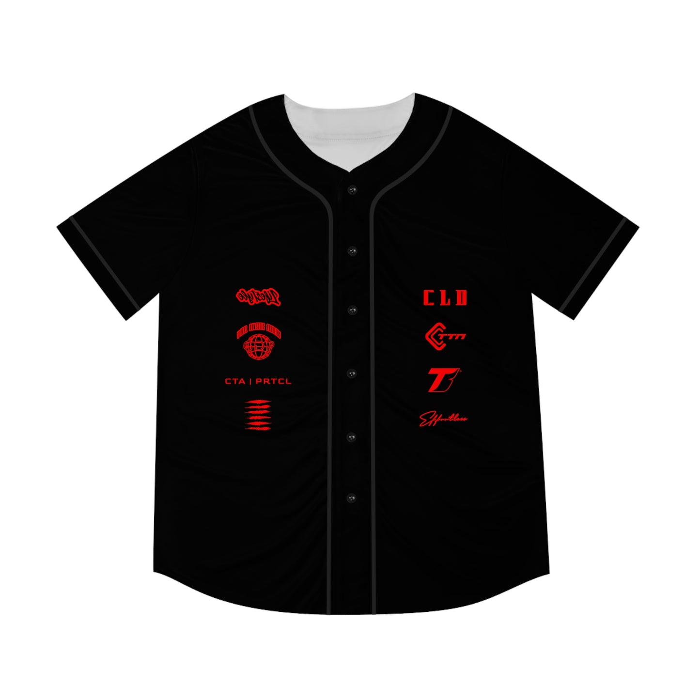 BLD RAVEN SICK PRINT BASEBALL JERSEY RED/BLACK