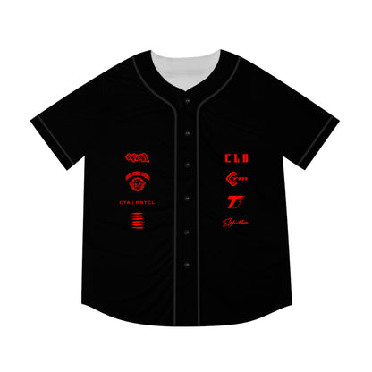 BLD RAVEN SICK PRINT BASEBALL JERSEY RED/BLACK