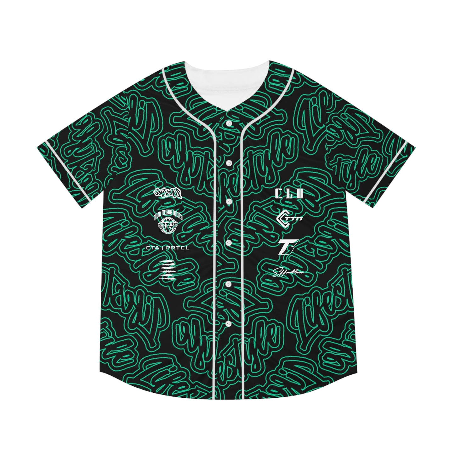 TNT TWENTY3 BASEBALL JERSEY BLACK/TEAL/WHITE