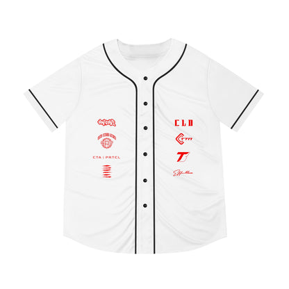 RED MERCURY SICK PRINT BASEBALL JERSEY RED/WHITE