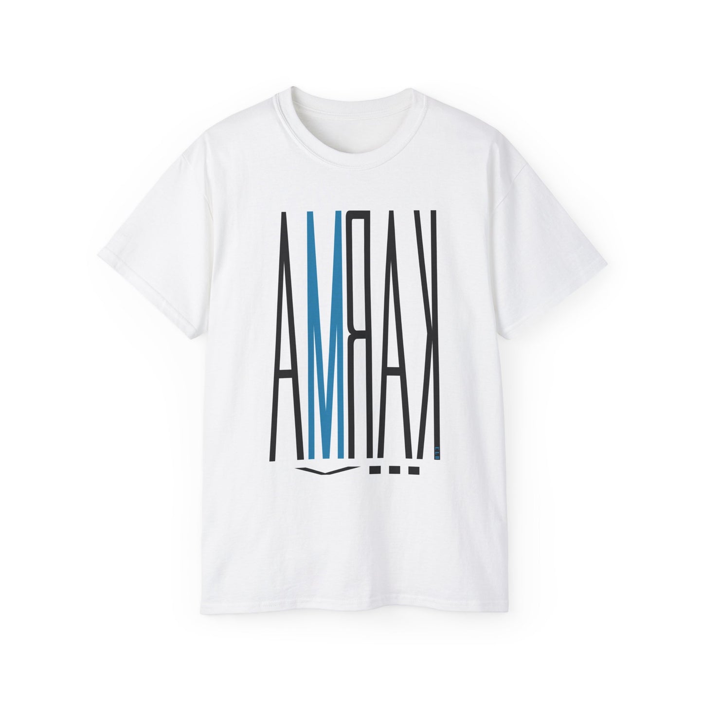 KARMA 8 TEE T SHIRT PRINT WHITE/CYANIC