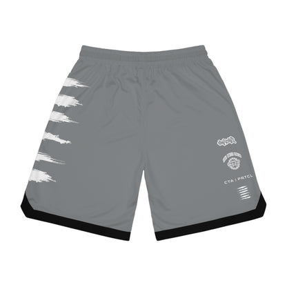 UNCOMMON SICK PRINT BASKETBALL SHORTS DARK GREY/WHITE