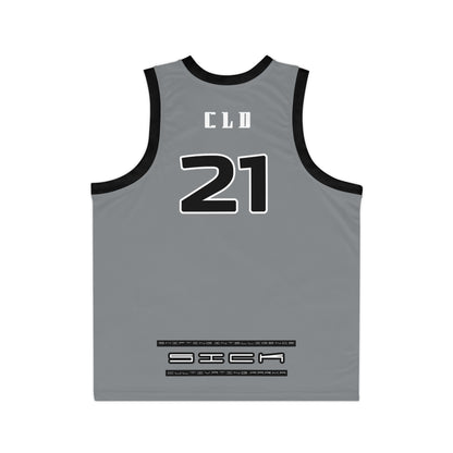 UNCOMMON SICK PRINT BASKETBALL JERSEY DARK GREY/WHITE/BLACK