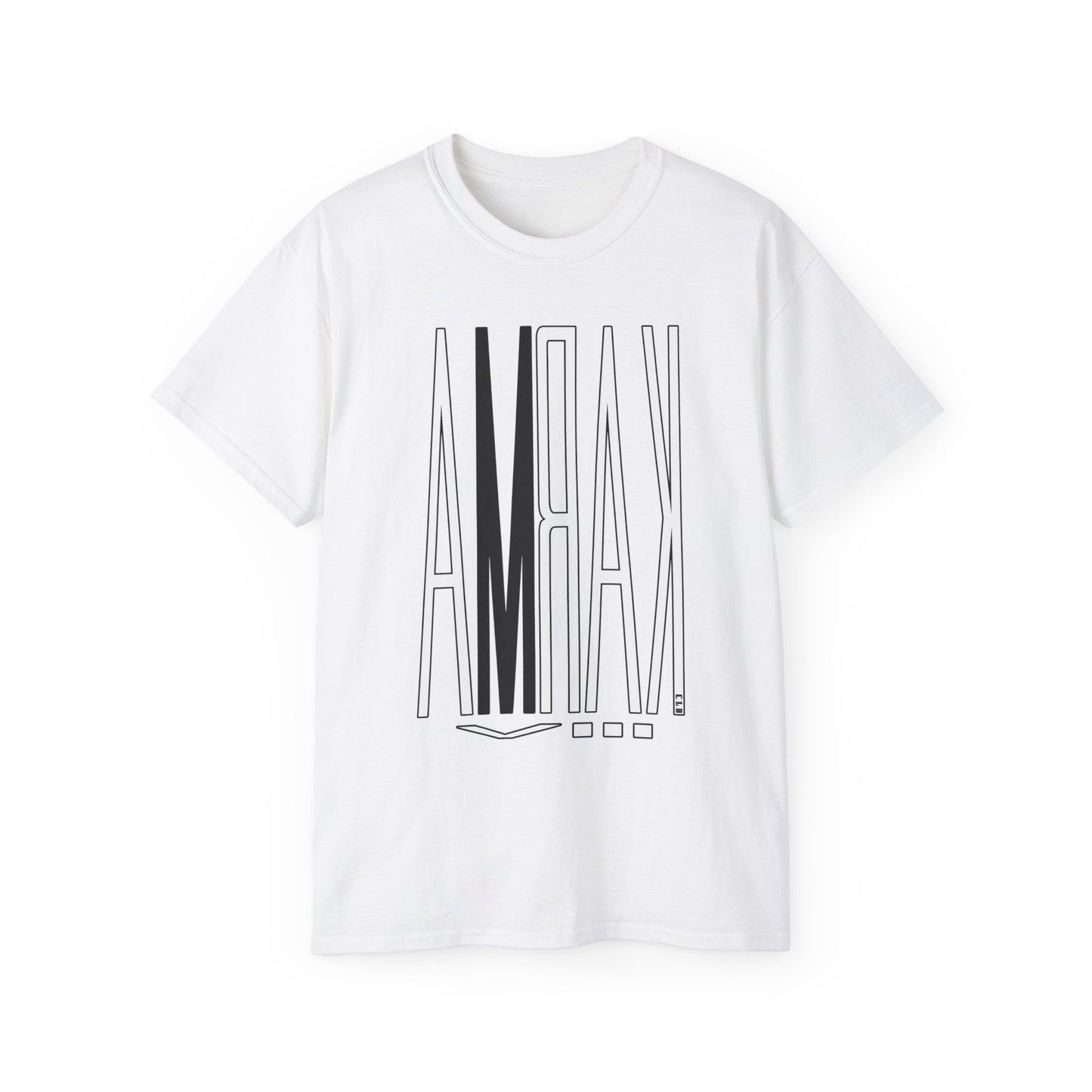 KARMA 8 TEE T SHIRT PRINT WHITE/BLACK