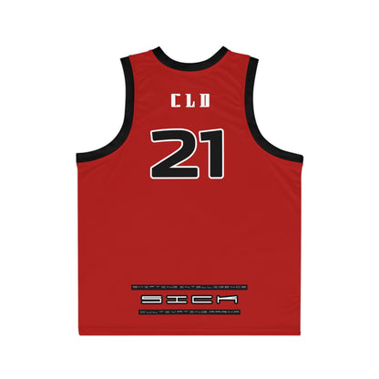 BLD SICK PRINT BASKETBALL JERSEY RED/WHITE/BLACK