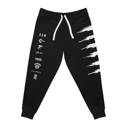 RAVEN SICK PRINT TRACKSUIT BOTTOMS BLACK/WHITE