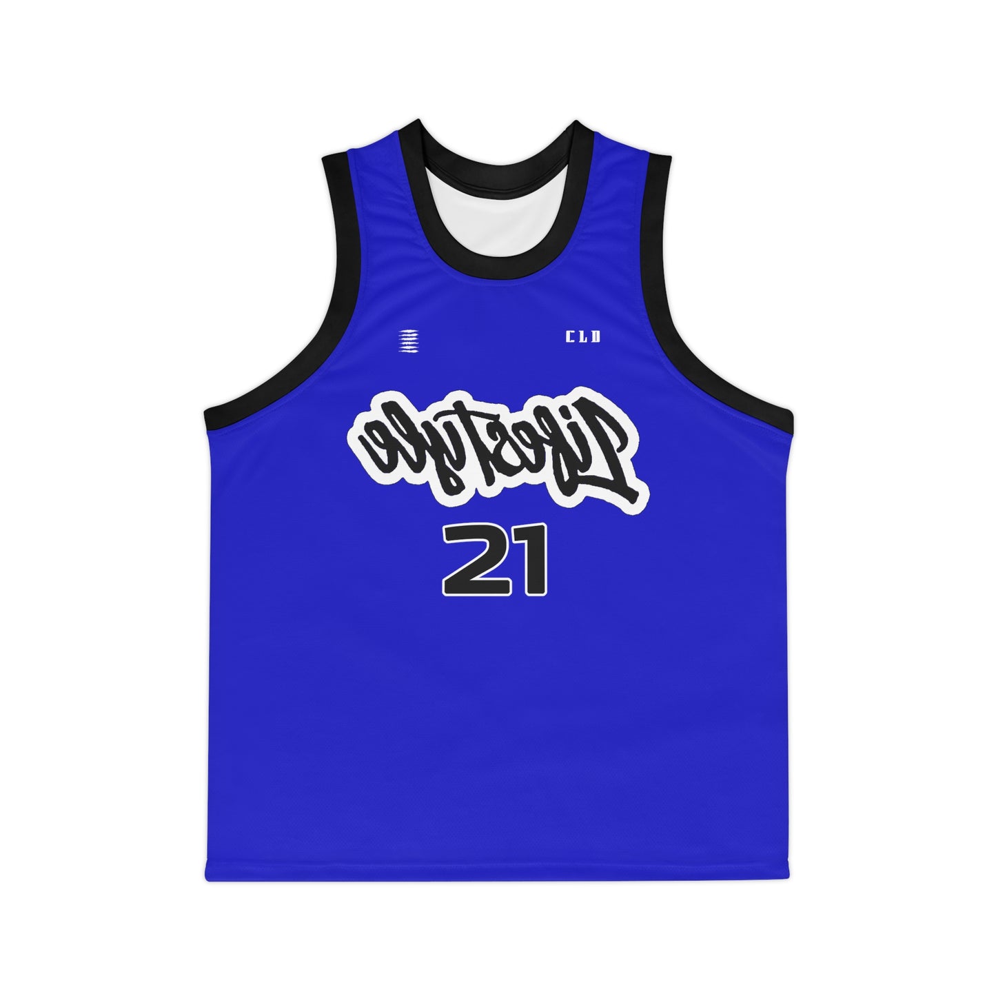 BLU MAGIK SICK PRINT BASKETBALL JERSEY DARK BLUE/WHITE/BLACK
