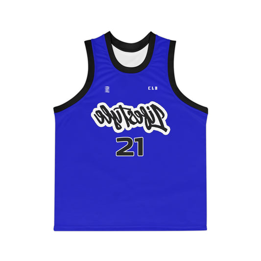 BLU MAGIK SICK PRINT BASKETBALL JERSEY DARK BLUE/WHITE/BLACK