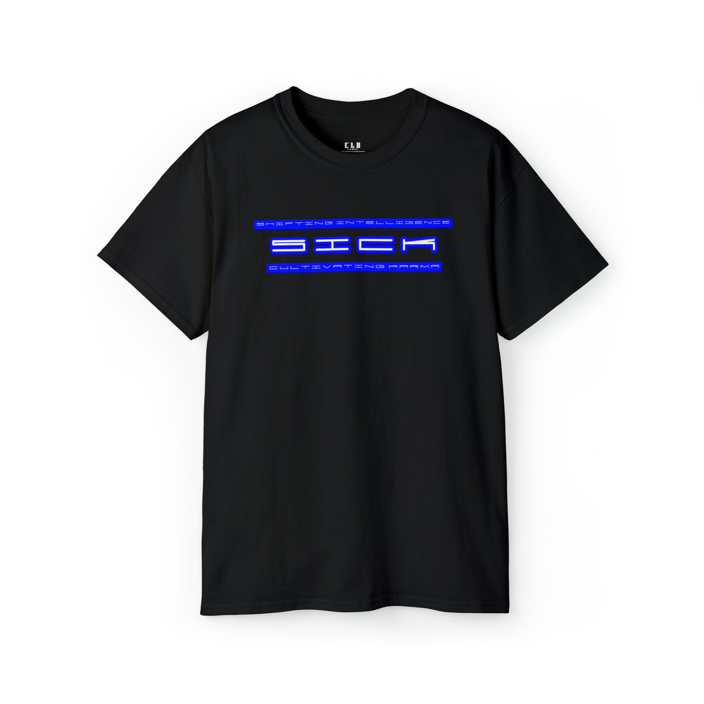 TRUEST VIRTUE TEE T SHIRT SICK V2 PRINT BLACK/BLUE