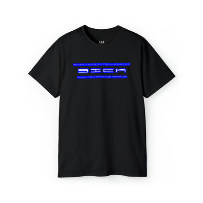 TRUEST VIRTUE TEE T SHIRT SICK V2 PRINT BLACK/BLUE
