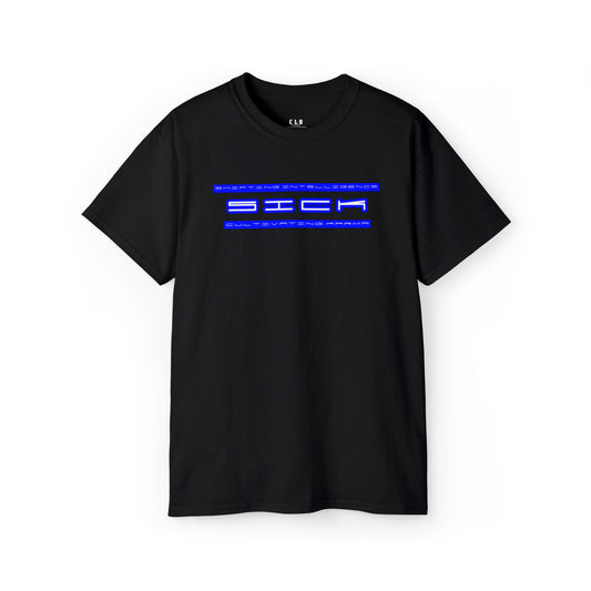 TRUEST VIRTUE TEE T SHIRT SICK V2 PRINT BLACK/BLUE