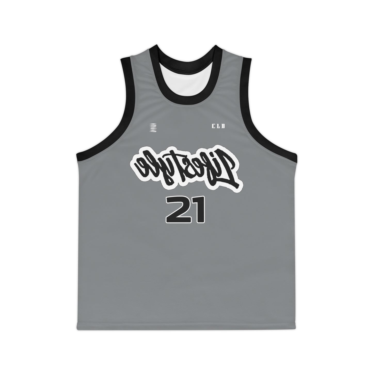 UNCOMMON SICK PRINT BASKETBALL JERSEY DARK GREY/WHITE/BLACK