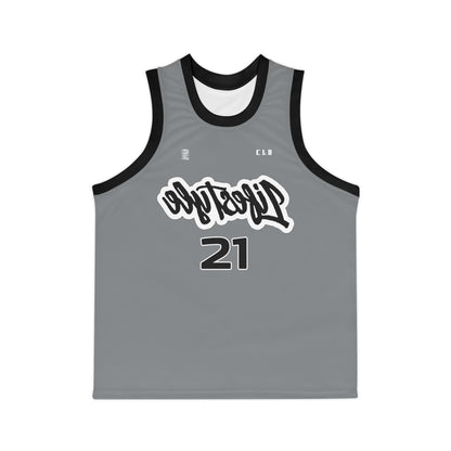 UNCOMMON SICK PRINT BASKETBALL JERSEY DARK GREY/WHITE/BLACK