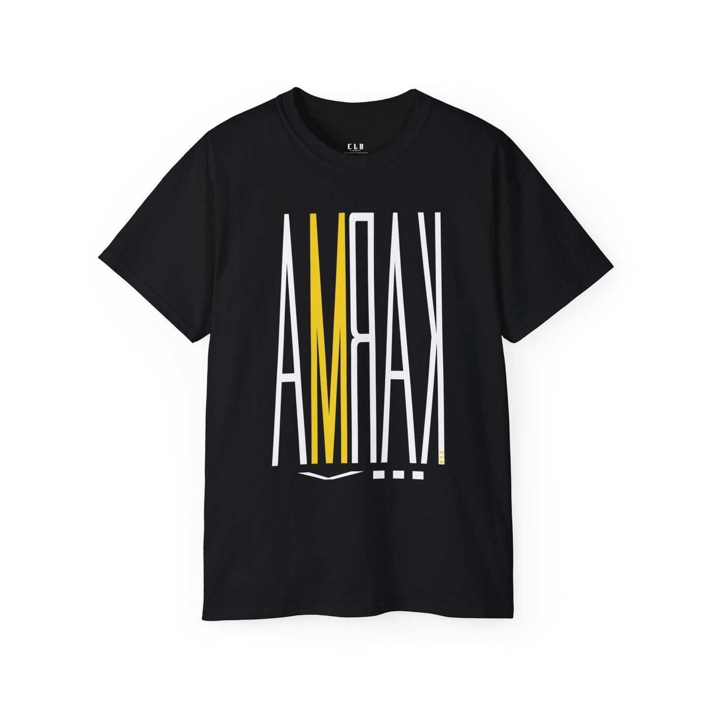 KARMA 8 TEE T SHIRT PRINT BLACK/YELLOW