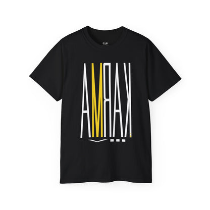 KARMA 8 TEE T SHIRT PRINT BLACK/YELLOW