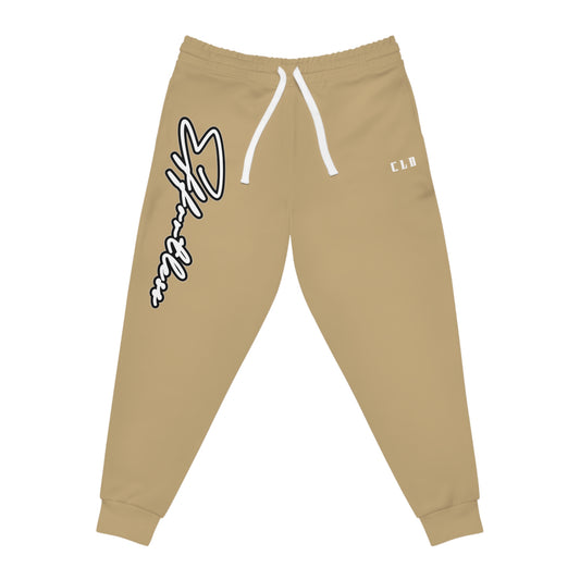 EFFORTLESS JOGGERS BOTTOMS BEIGE/WHITE/BLACK TRACKSUIT