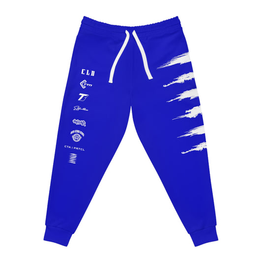 BLU MAGIK SICK PRINT TRACKSUIT BOTTOMS DARK BLUE/WHITE
