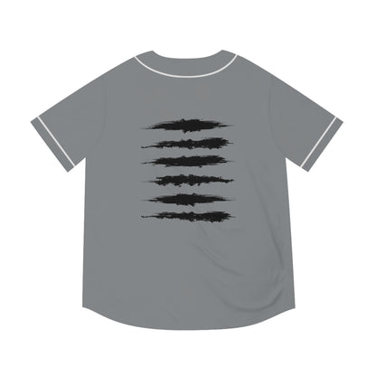 UNCOMMON SICK PRINT BASEBALL JERSEY GREY/BLACK